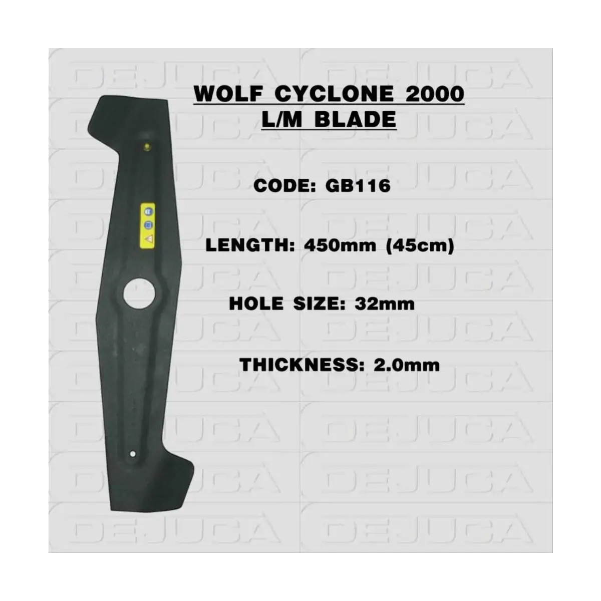 Wolf Cyclone mower blade
