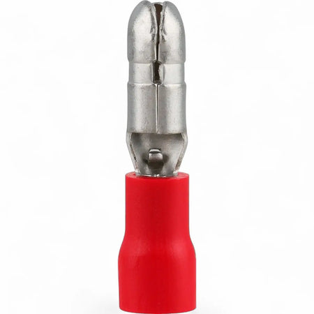 Pre-Insulated Male Bullet Terminal - Red 4mm (25-Pack)