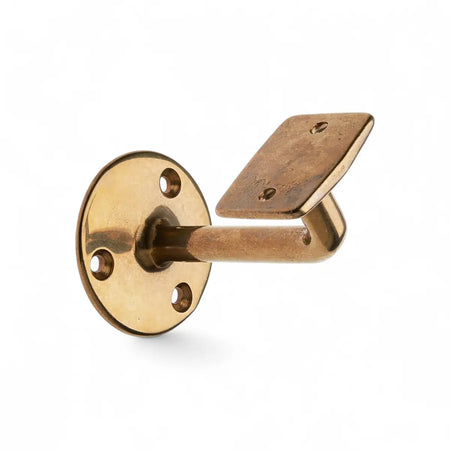 Brass Flat Cranked Hand Rail Bracket (Single)