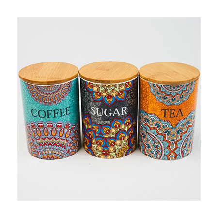 Ceramic kitchen canister set