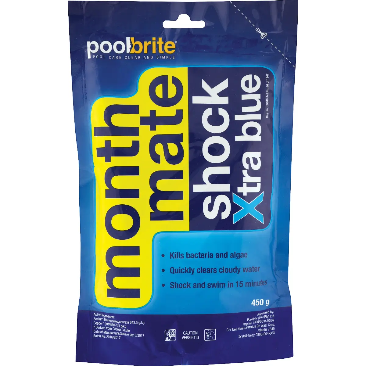 Pool shock chlorine granules 450g