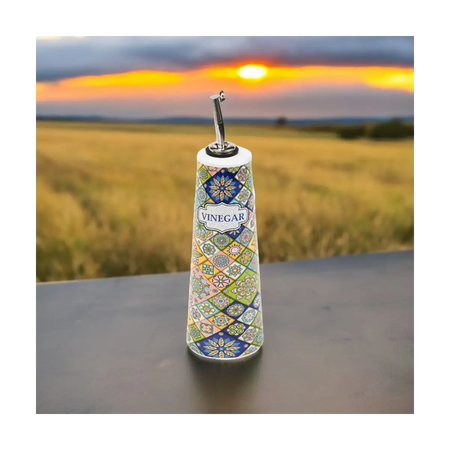 Ceramic vinegar dispenser bottle