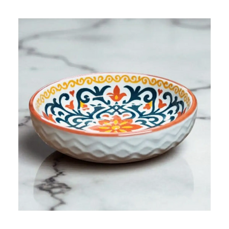 Embossed ceramic dish 15cm