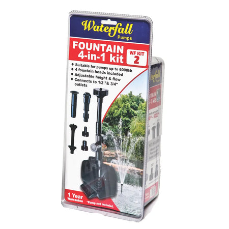 Waterfall fountain pump kit