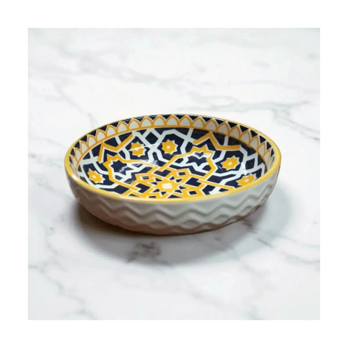 Embossed ceramic dish 12cm