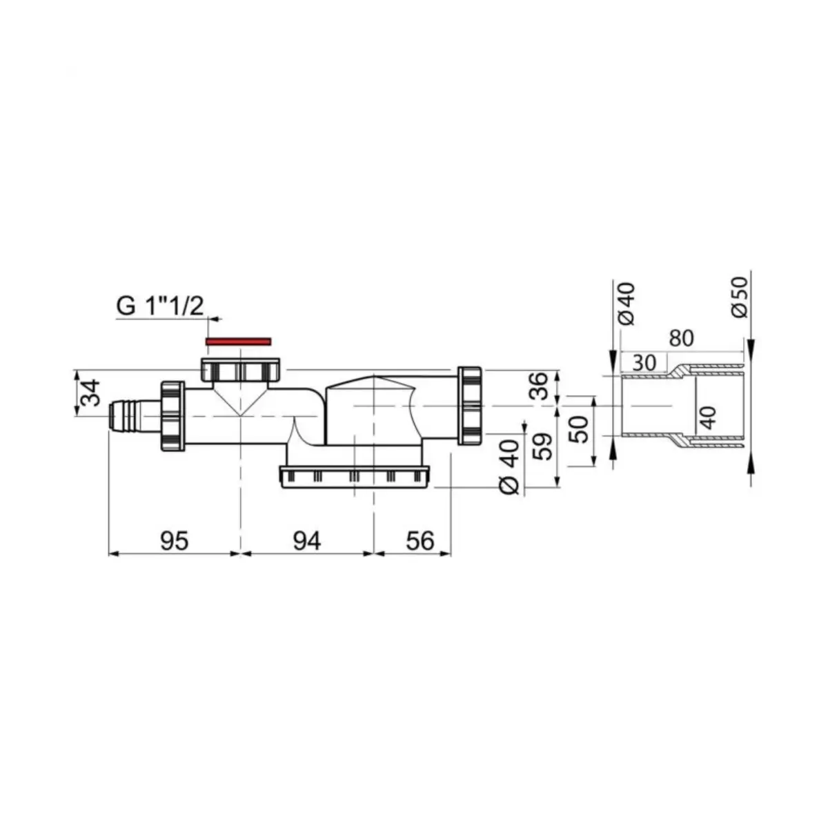 Sink trap with washer inlet