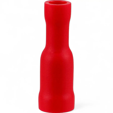 Pre-Insulated Female Bullet Terminal - Red 4mm (8-Pack)