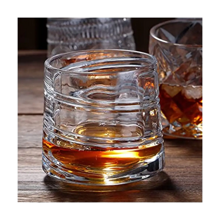 Spinning whiskey glasses set