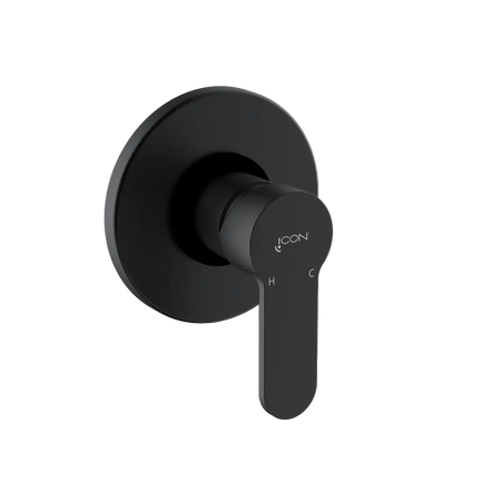 Black concealed shower mixer