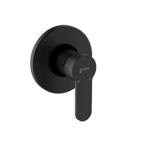 Black concealed shower mixer