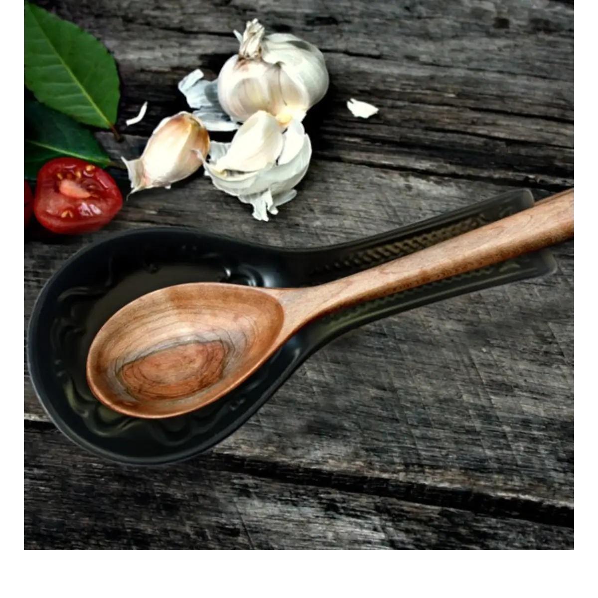 Ceramic spoon rest dish