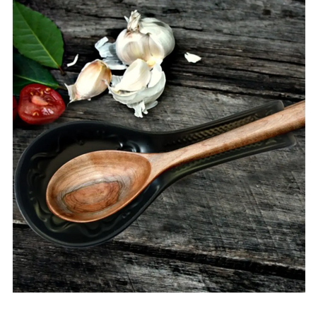 Ceramic spoon rest dish