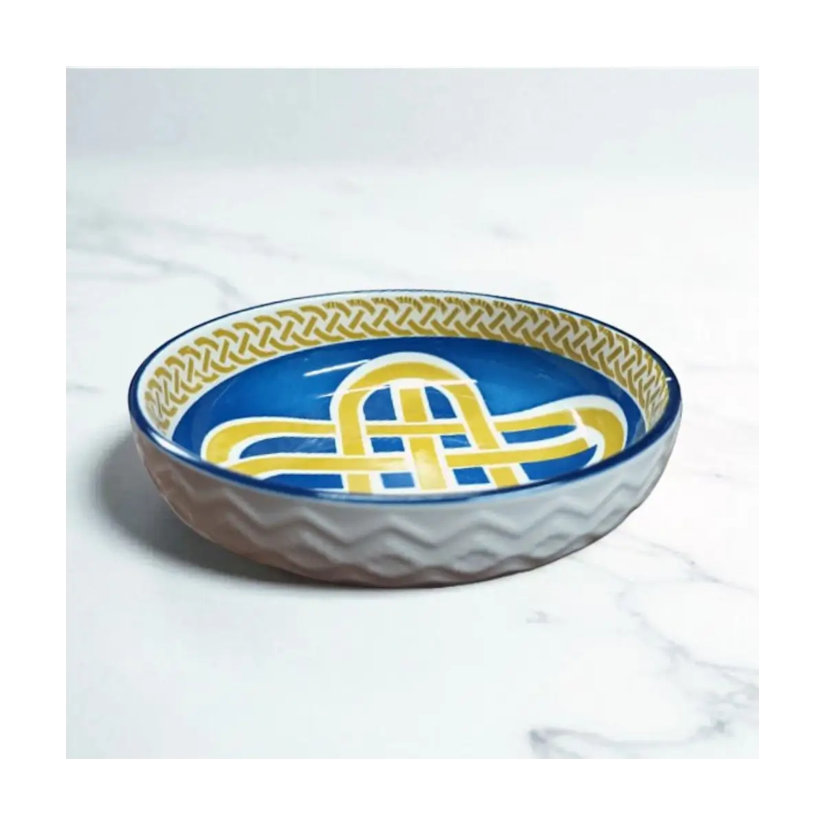 Embossed ceramic dish 12cm