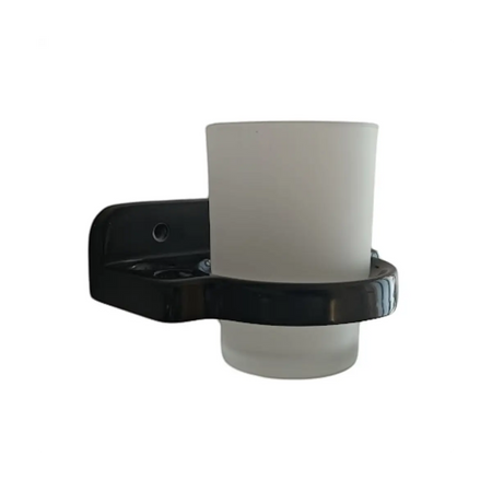 Black toothbrush tumbler holder
