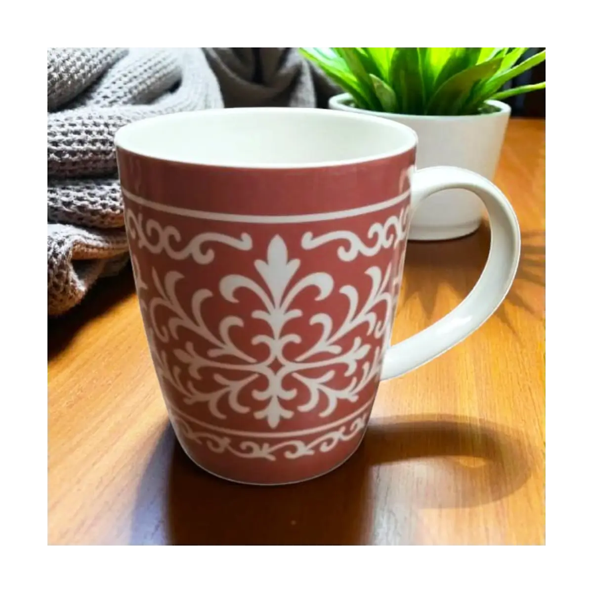 Patterned ceramic mug