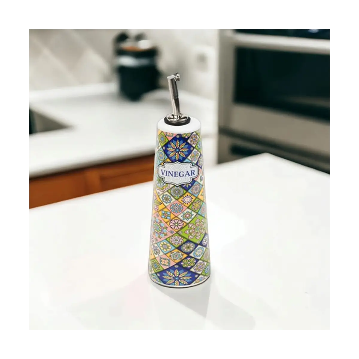 Ceramic vinegar dispenser bottle