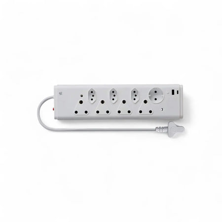 Lesco 8 Way Usb A+C 3.1A White Multi Plug Adaptor