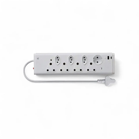 Lesco 8 Way Usb A+C 3.1A White Multi Plug Adaptor