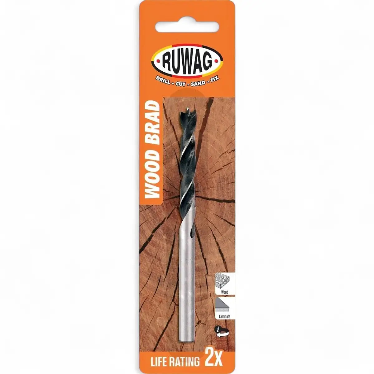 Brad Point Wood Drill Bit (Carded)