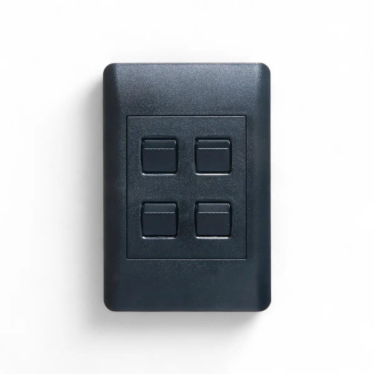 Lesco Switch Apollo 100X50Mm 4Lever 1W Edgy Sapphire Blk Light Switches