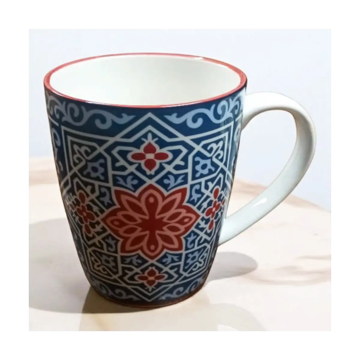 Patterned ceramic mug