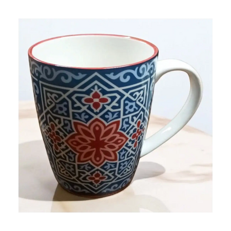 Patterned ceramic mug