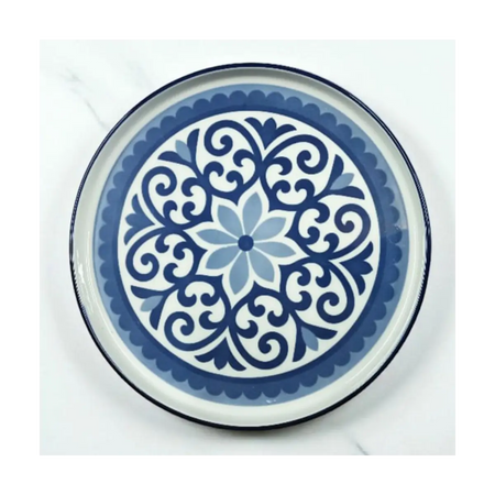 Stackable flat dinner plate