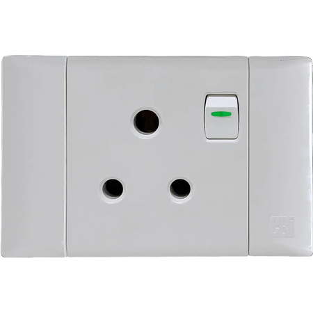 White single socket outlet