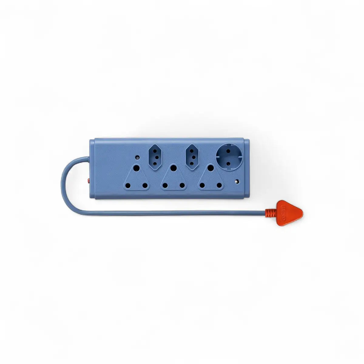 Lesco 6 Way Surge Iris Blue Multi Plug Adaptor