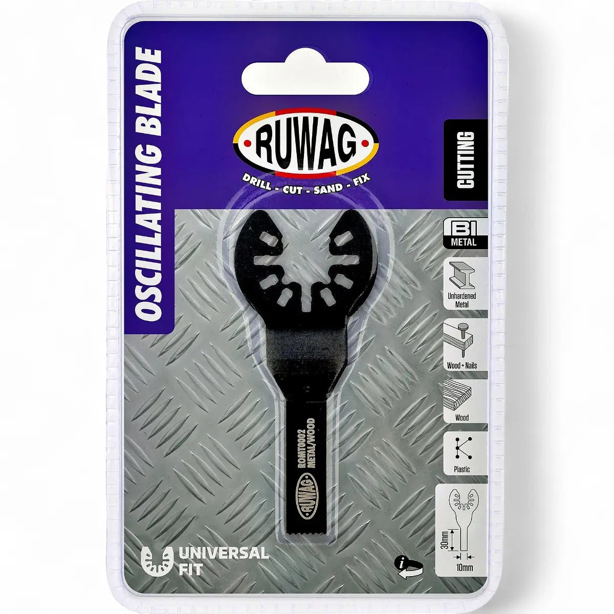 Oscillating Multi-Tool Straight Blade For Wood & Metal - 10mm