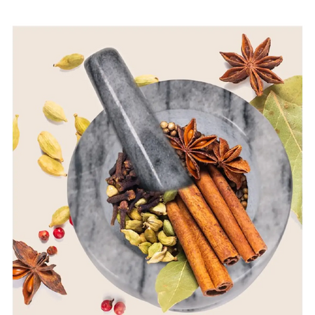 Stone mortar and pestle set