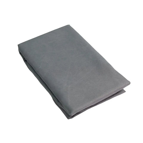 folded dark grey microfiber pillow case by Home Touch on white background