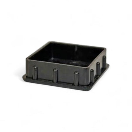 Square Plastic Tube Insert Plug - 25mm (4-Pack)