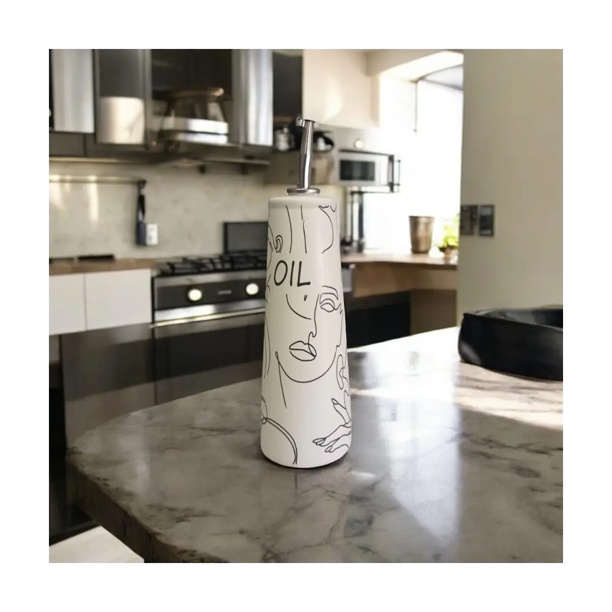 Ceramic olive oil dispenser
