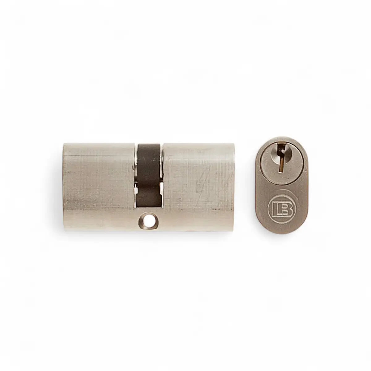 Large Oval Chrome Cylinder Lock