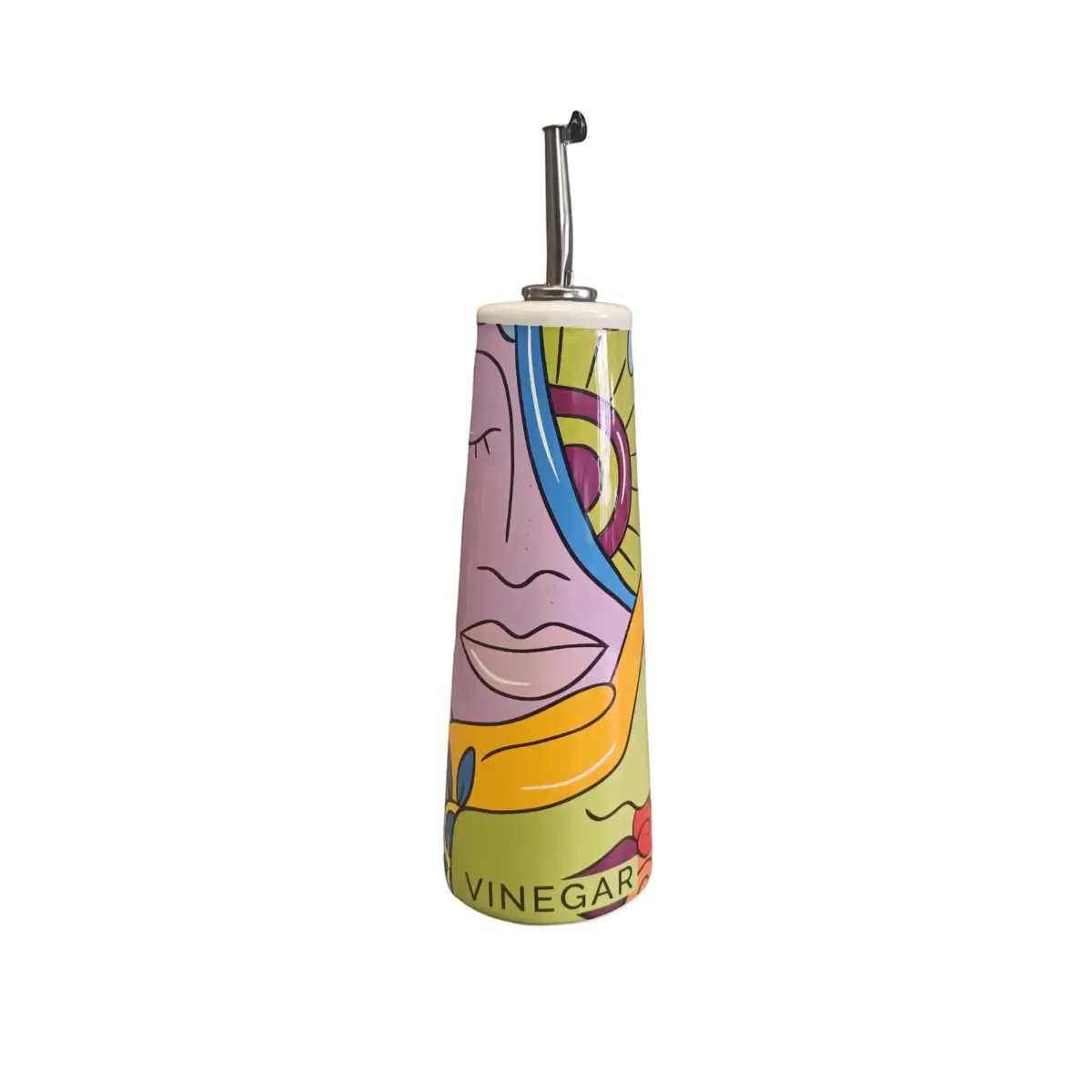 Ceramic vinegar dispenser bottle