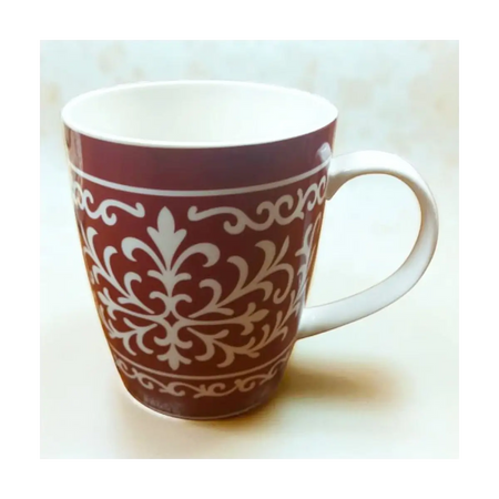 Patterned ceramic coffee mug