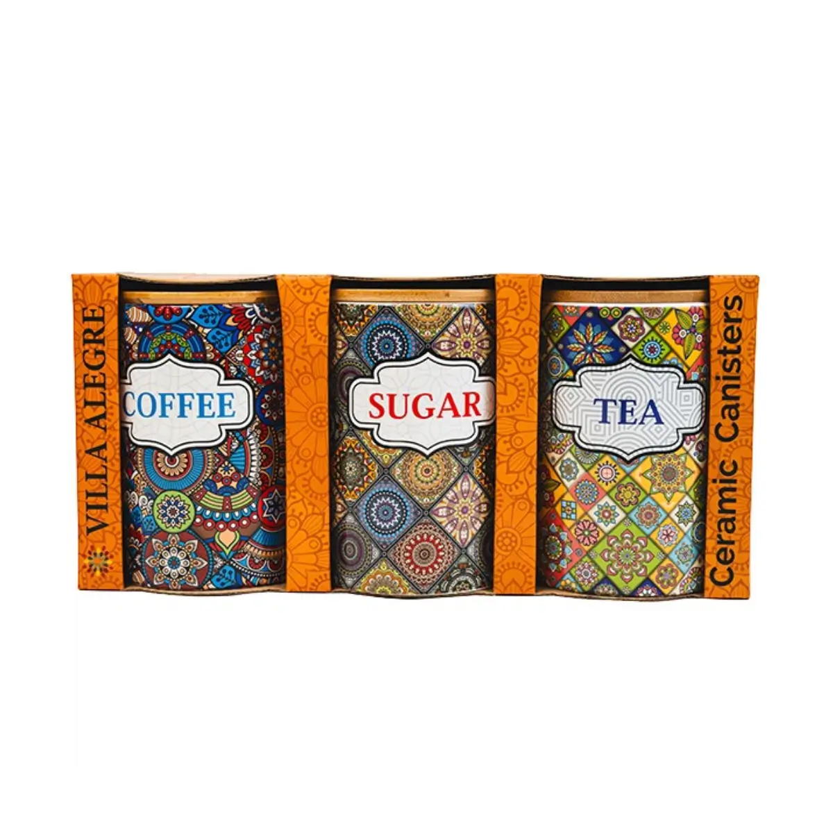 Ceramic kitchen canister set