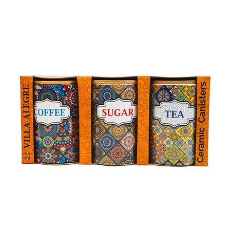 Ceramic kitchen canister set