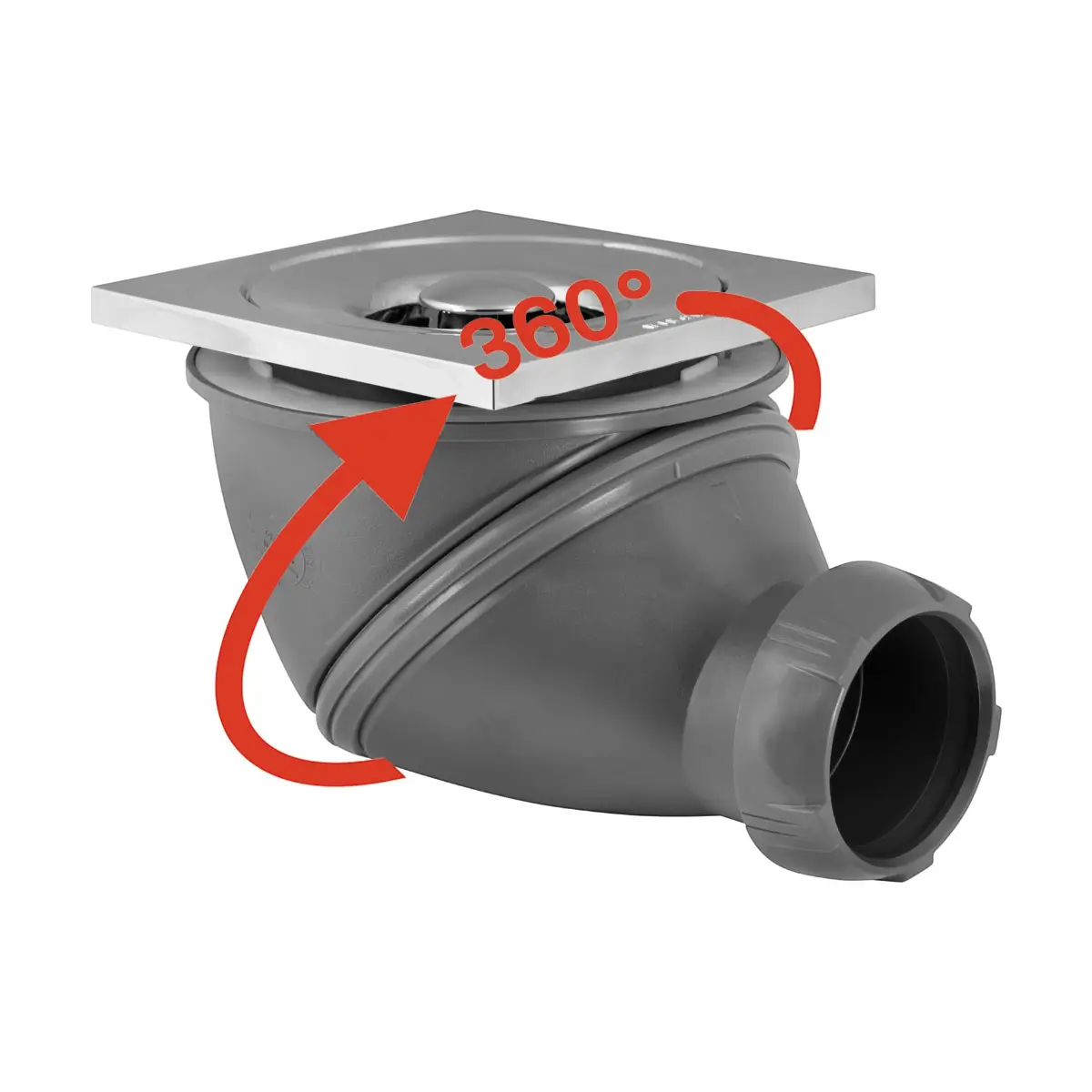 Square shower waste 60mm