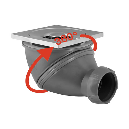 Square shower waste 60mm