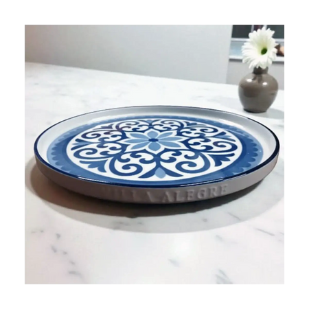 Stackable flat dinner plate