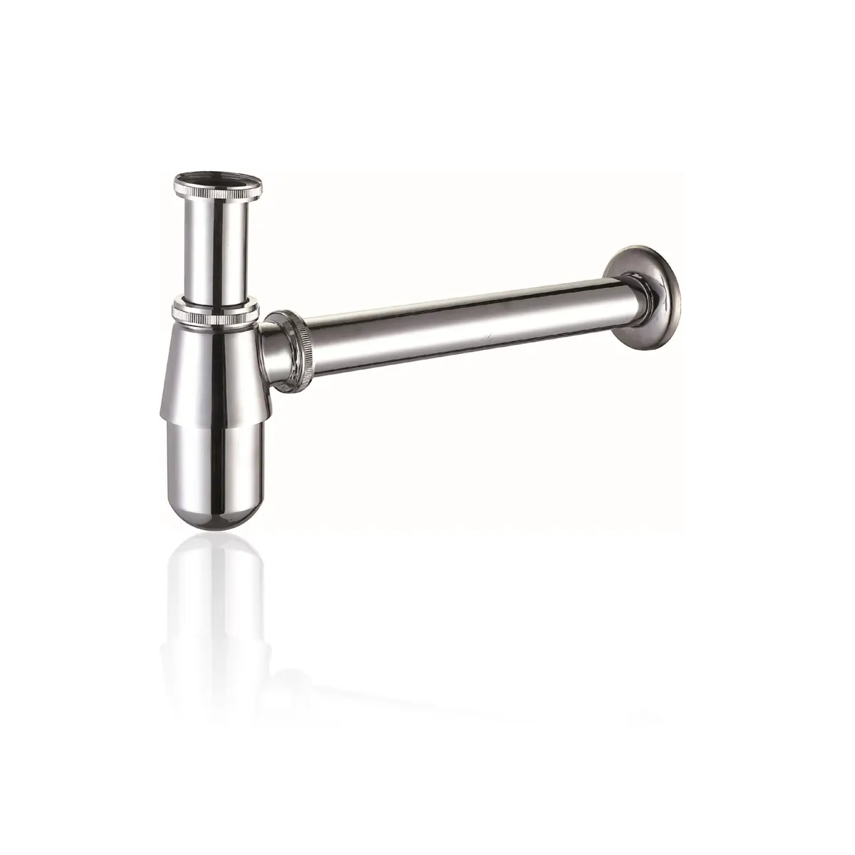Chrome oval bottle trap