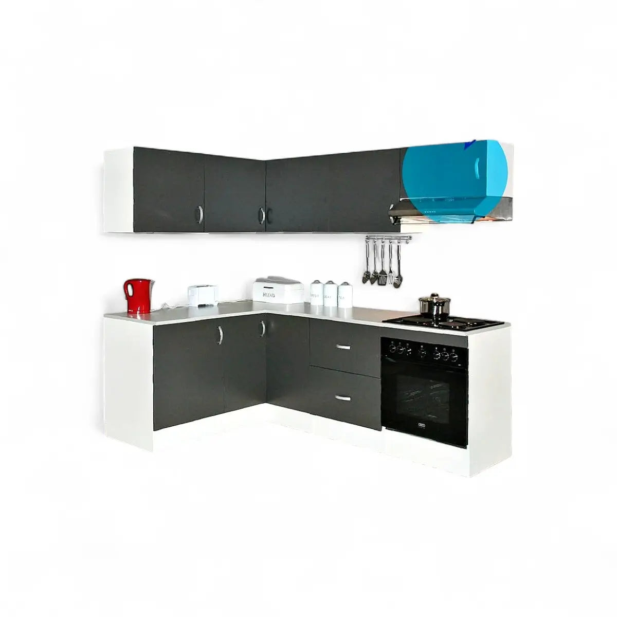 Modular Standard 600mm Wall Hob Cabinet - 1 Door Vermont Slate