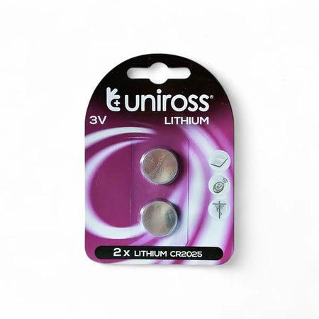 Uniross Batteries Uniross Battery Lithium Coin 3V Cr2025 2 Pack Battery Lithium