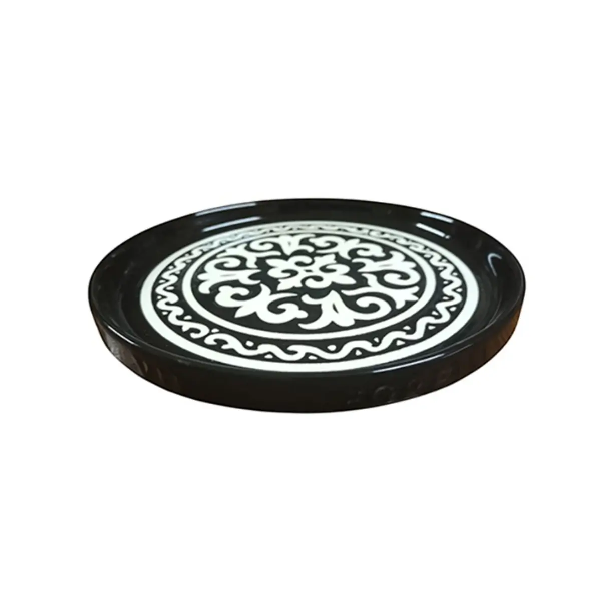 Stackable flat dinner plate