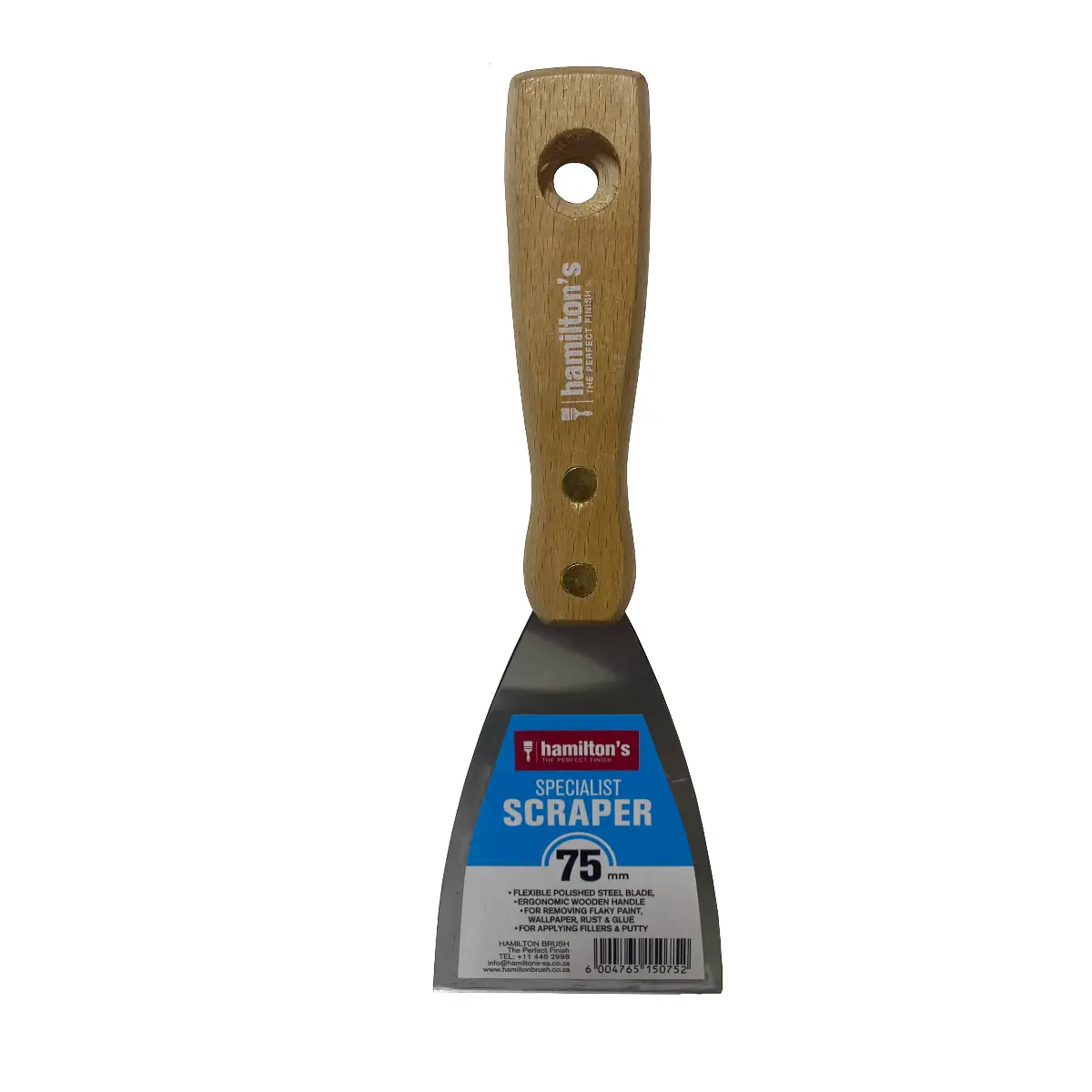 Wood handle paint scraper 75mm