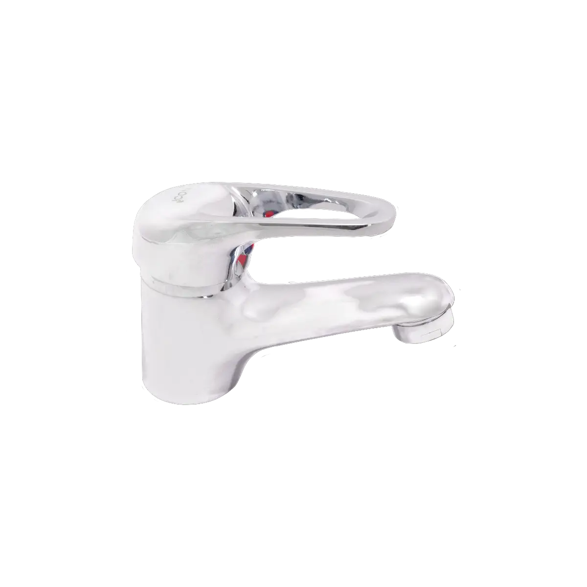 Brass loop basin mixer