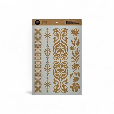 Tjhoko Paint 2024-A3-4 Elegant Borders Paint Stencils