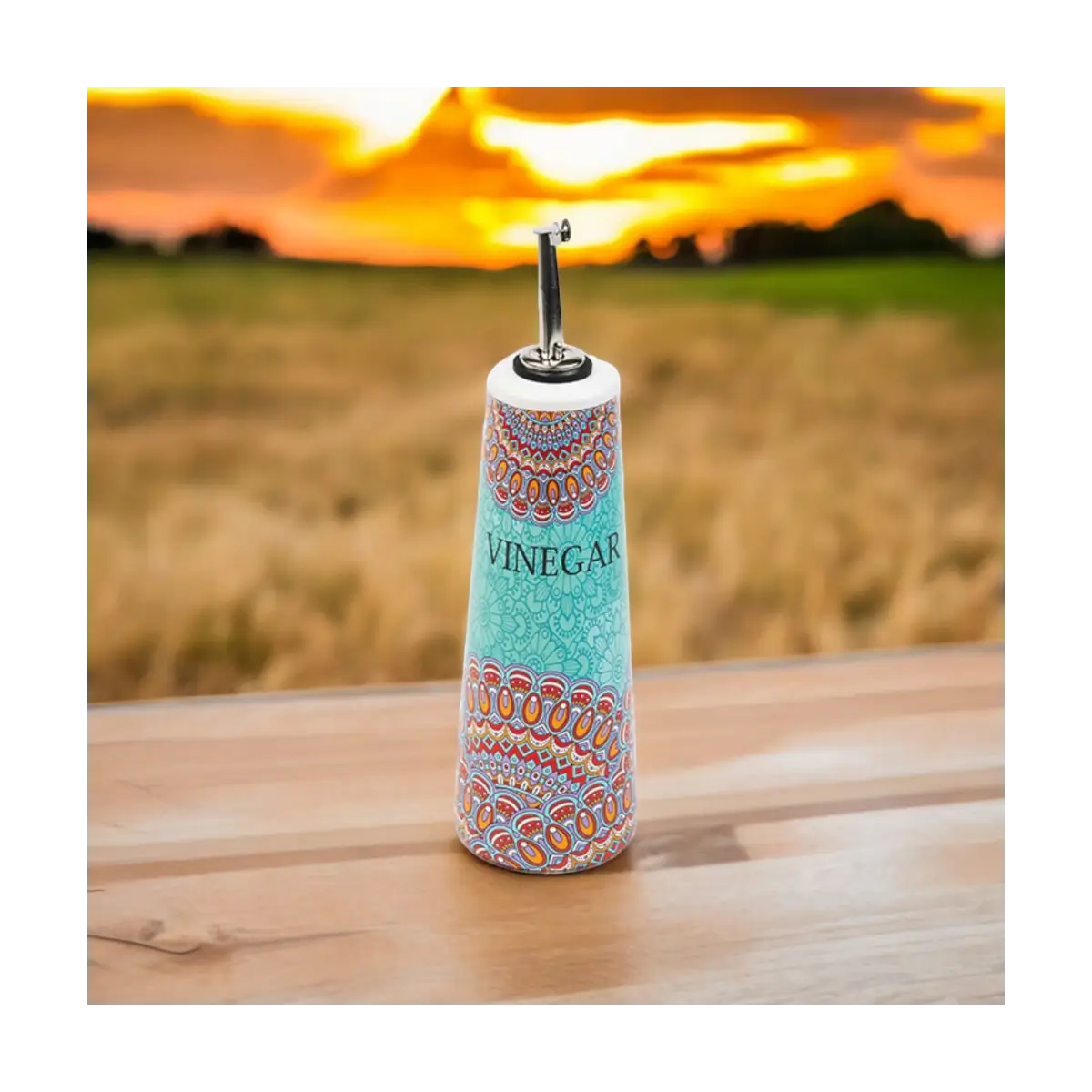 Ceramic vinegar dispenser bottle
